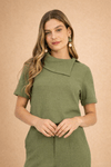 Blusa maxi gola heritage VERDE